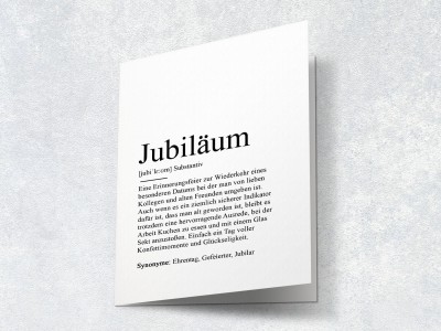 10x Definition "Jubiläum" Grußkarte - 2