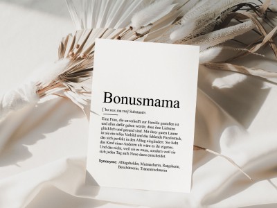 10x Definition "Bonusmama" Postkarte - 2