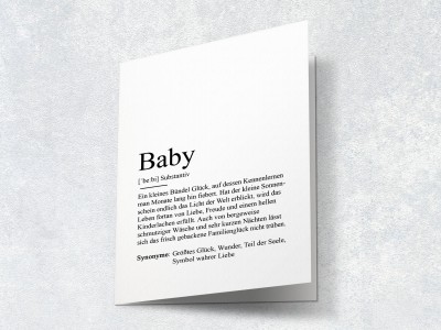 10x Definition "Baby" Grußkarte - 2