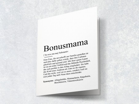 10x Definition "Bonusmama" Grußkarte - 2
