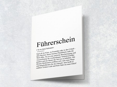 10x Definition "Führerschein" Grußkarte - 2