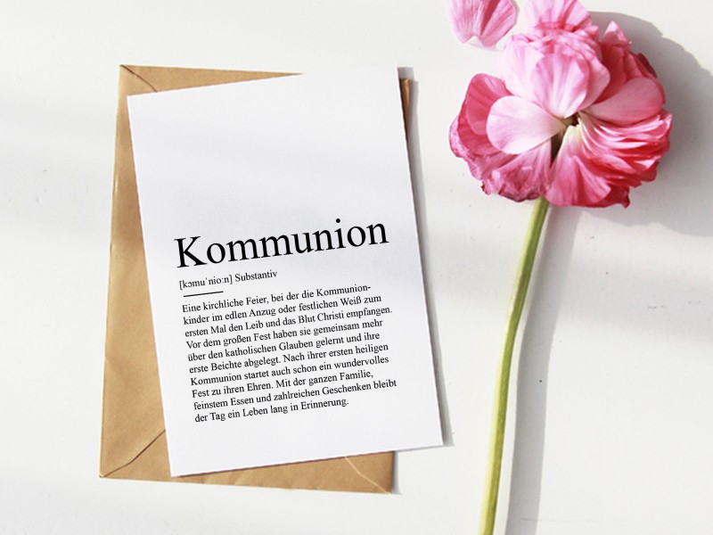 10x Definition "Kommunion" Grußkarte - 1