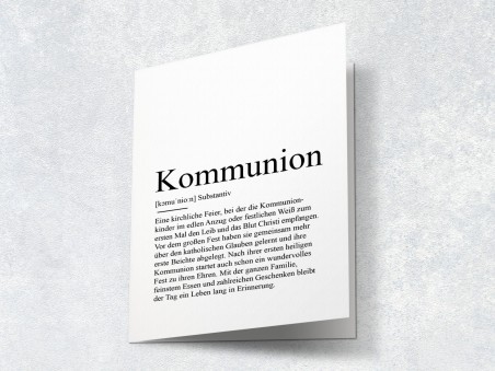 10x Definition "Kommunion" Grußkarte - 2
