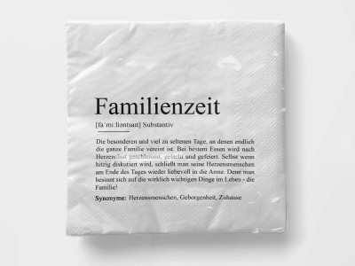 5x Serviette "Familienzeit" Definition - 1