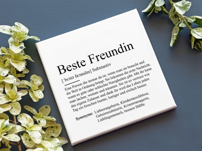 2x Leinwand "Beste Freundin" - 2
