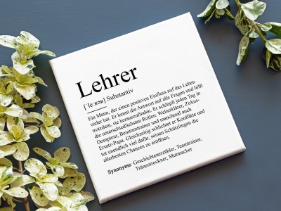 2x Leinwand "Lehrer" - 2