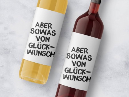 10x Wein-Etikett "Glückwunsch" - 3
