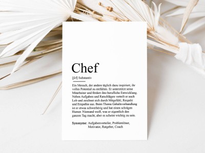 10x Definition "Chef" Postkarte - 1