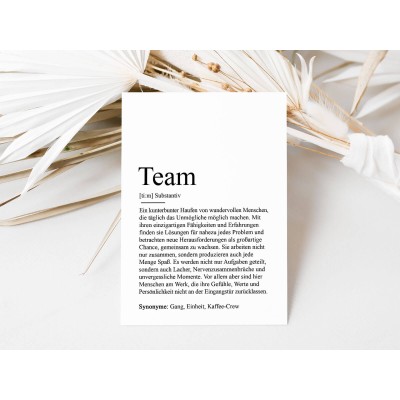 10x Definition "Team" Postkarte - 1