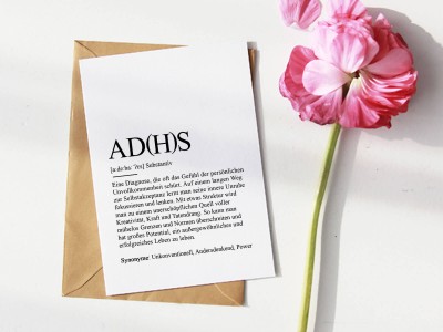 5x Definition "ADHS" Grußkarte - 1