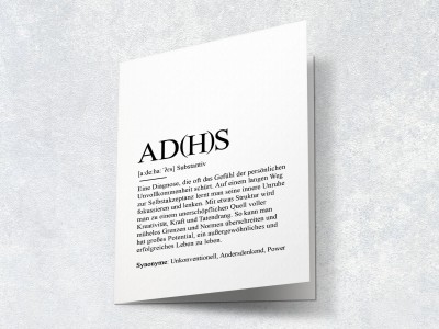 5x Definition "ADHS" Grußkarte - 2