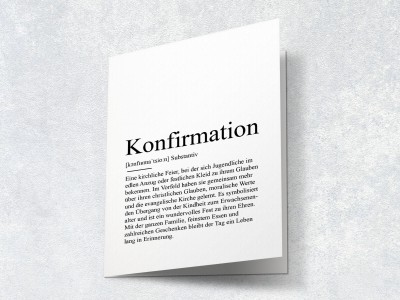5x Definition "Konfirmation" Grußkarte - 2
