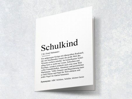 5x Definition "Schulkind" Grußkarte - 2