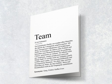 5x Definition "Team" Grußkarte - 2