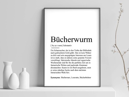 2x Definition "Bücherwurm" Poster - 1