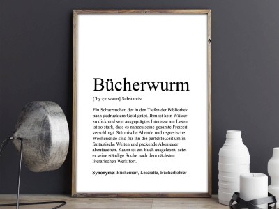 2x Definition "Bücherwurm" Poster - 2