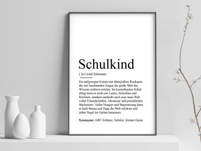 2x Definition "Schulkind" Poster - 1
