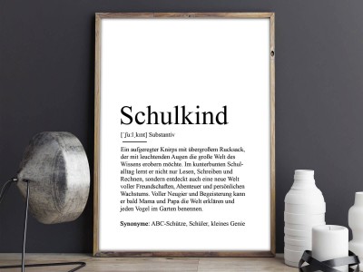 2x Definition "Schulkind" Poster - 2