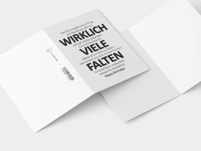 5x "Wirklich viele Falten" Grußkarte - 2