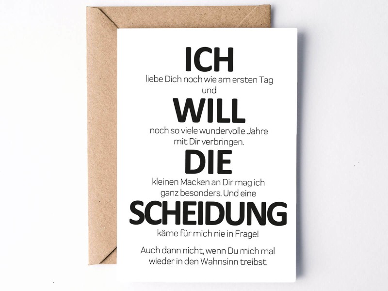 5x "Ich will die Scheidung" Grußkarte - 2