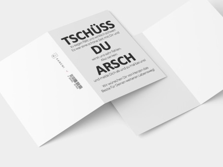 5x "Tschüss Du Arsch" Grußkarte - 2