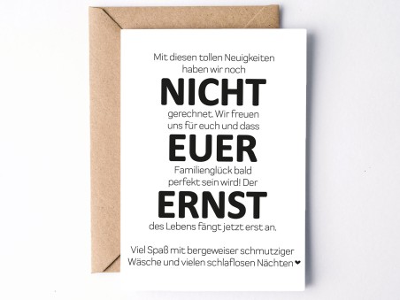 5x "Nicht euer ernst" Grußkarte - 1